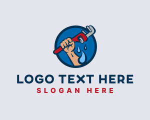 Tradesman - Pipe Wrench Plumbing logo design