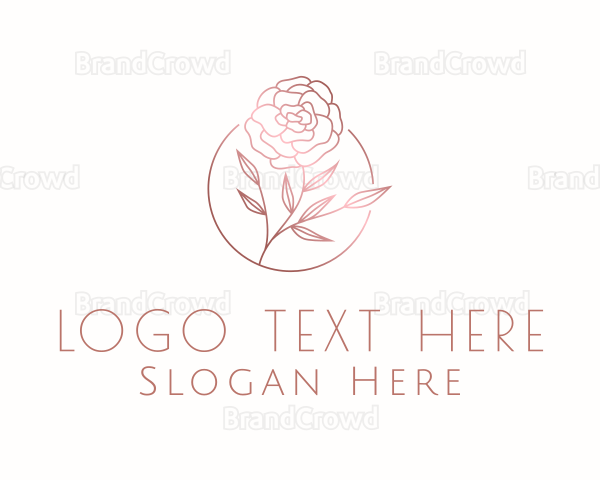 Classy Beauty Rose Flower Logo