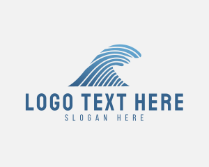 Multimedia - Modern Wave Line logo design