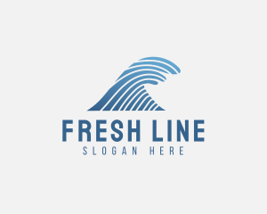 Line - Modern Wave Line logo design