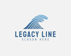 Modern Wave Line  logo design