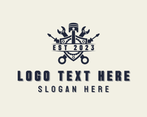 Auto Repair - Mechanic Auto Repair Tools logo design