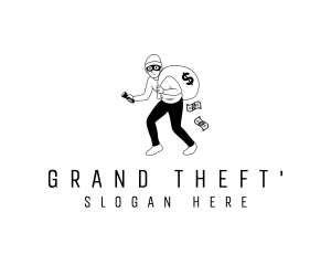 Burglar Criminal Thief logo design