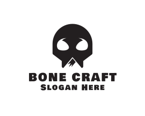 Skeleton - Skeleton Skull Mountain logo design