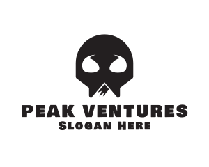 Everest - Skeleton Skull Mountain logo design