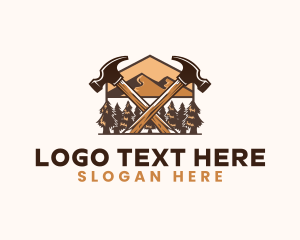 Mountain - Hammer Carpentry Mountain logo design