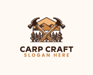 Hammer Carpentry Mountain logo design