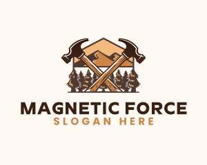 Hammer Carpentry Mountain logo design