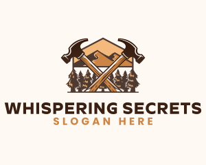 Hammer Carpentry Mountain logo design