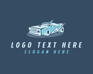 Motorsport - Lightning Fast Car logo design