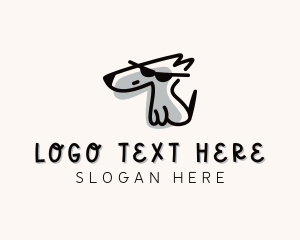 Dog Grooming - Dog Pet Sunglasses logo design