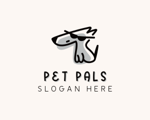 Dog Pet Sunglasses logo design