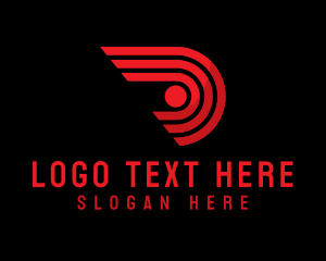 Red - Letter D Digital Technology Business logo design