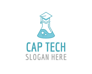 Cap - Graduation Cap Chemistry logo design