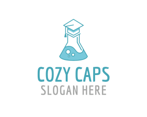 Graduation Cap Chemistry logo design