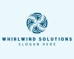 Whirl - Cooling HVAC Fan logo design