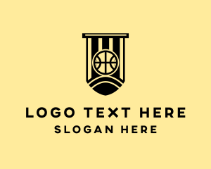 Game - Basketball Sports Flag logo design