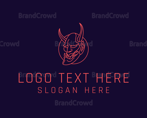 Oni Demon Mask Logo