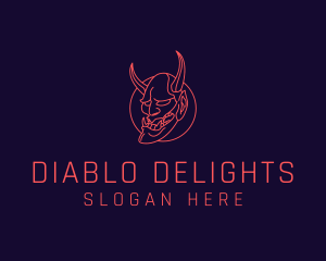 Diablo - Oni Evil Mask logo design