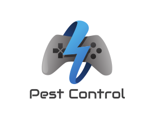 Blue Lightning Controller logo design