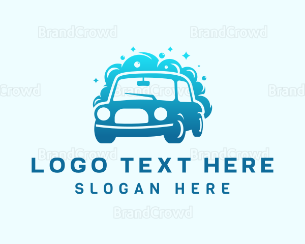 Gradient Car Wash Bubbles Logo