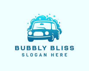 Gradient Car Wash Bubbles logo design