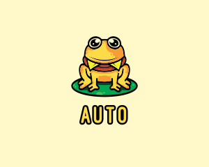 Swamp - Cute Frog Burger logo design