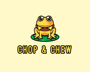 Cute - Cute Frog Burger logo design