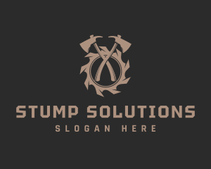Stump - Lumberjack Axe Workshop logo design