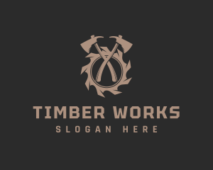 Lumberjack Axe Workshop logo design