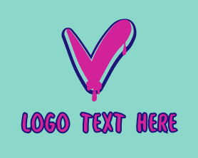 Vivid - Paint Graffiti Letter V logo design
