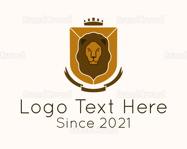 Royal Lion Shield Banner Logo