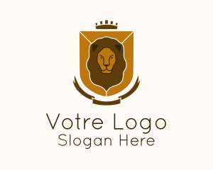 Royal Lion Shield Banner Logo
