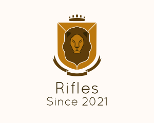 Safari Park - Royal Lion Shield Banner logo design