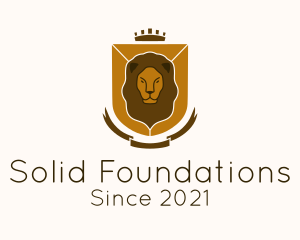Animal Sanctuary - Royal Lion Shield Banner logo design