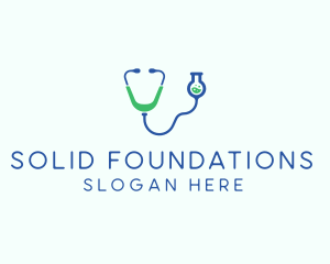 Auscultation - Medical Stethoscope Laboratory logo design