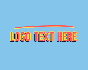La - Bright Retro Pop logo design