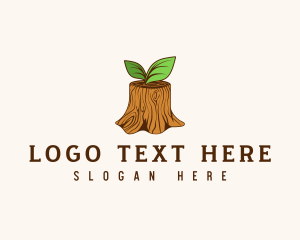 Gardening - Nature Tree Stump logo design