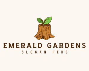 Nature Tree Stump logo design