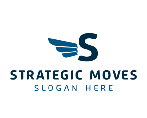 Logistics Delivery Wings logo design