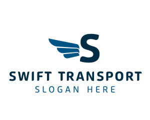 Logistics Delivery Wings logo design