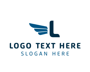 Service - Logistics Delivery Wings logo design