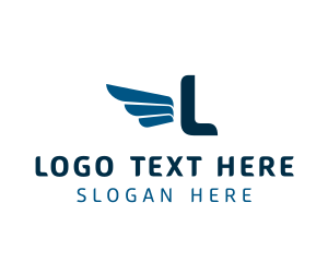 Logistics Delivery Wings Logo