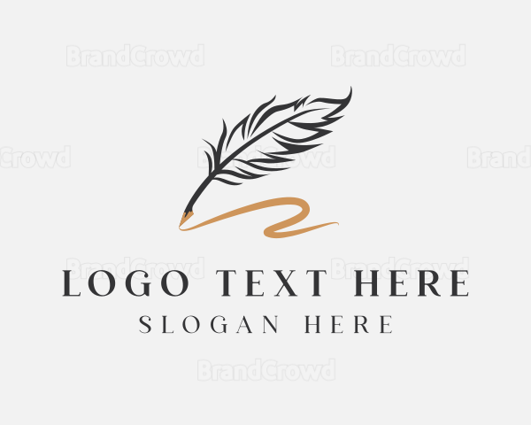 Quill Writing Pen Logo