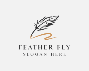 Quill Writing Pen logo design