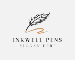 Pen - Quill Writing Pen logo design