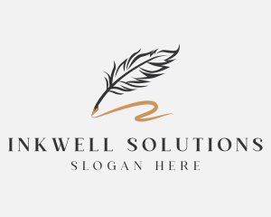 Writing - Quill Writing Pen logo design