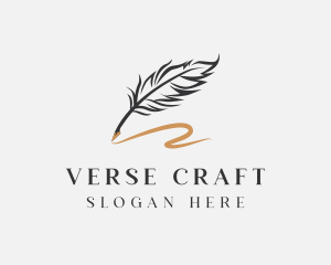 Poem - Quill Writing Pen logo design