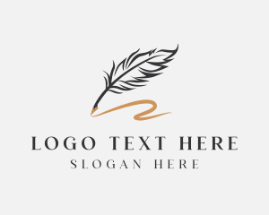 Quill Writing Pen Logo