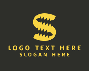 Yellow - Screw Construction Letter S logo design
